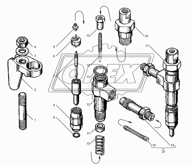 267.1112010-03 Форсунка УРАЛ V-обр.ТНВД дв.ЯМЗ-236НЕ2-3,6,12,15,16,24,28,31,37 распылитель 335.1112110-70 ЯЗДА